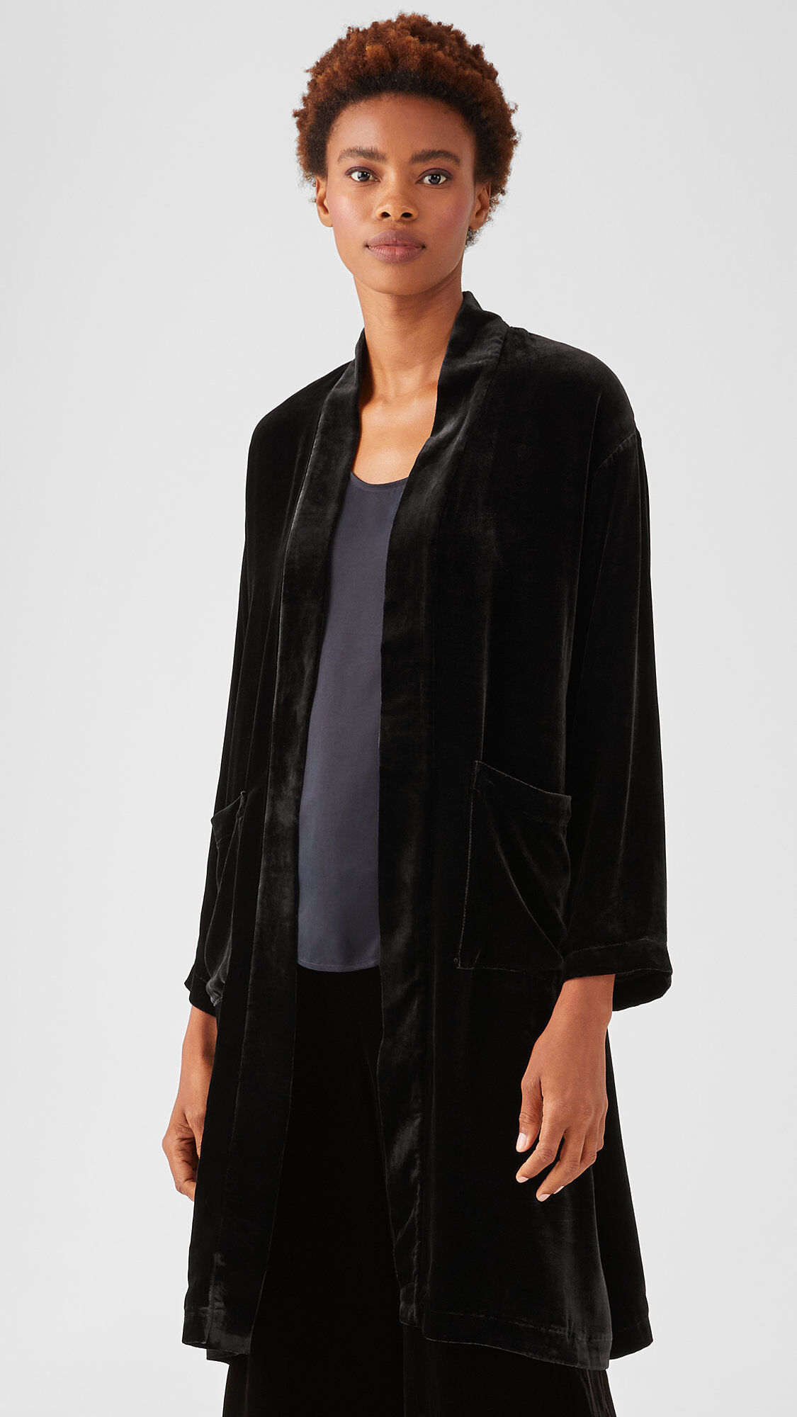 Eileen fisher velvet top jacket