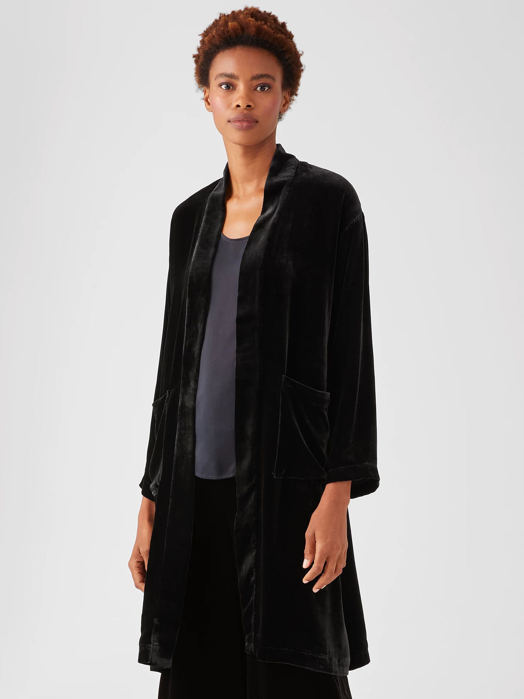 Velvet Belted Jacket | EILEEN FISHER