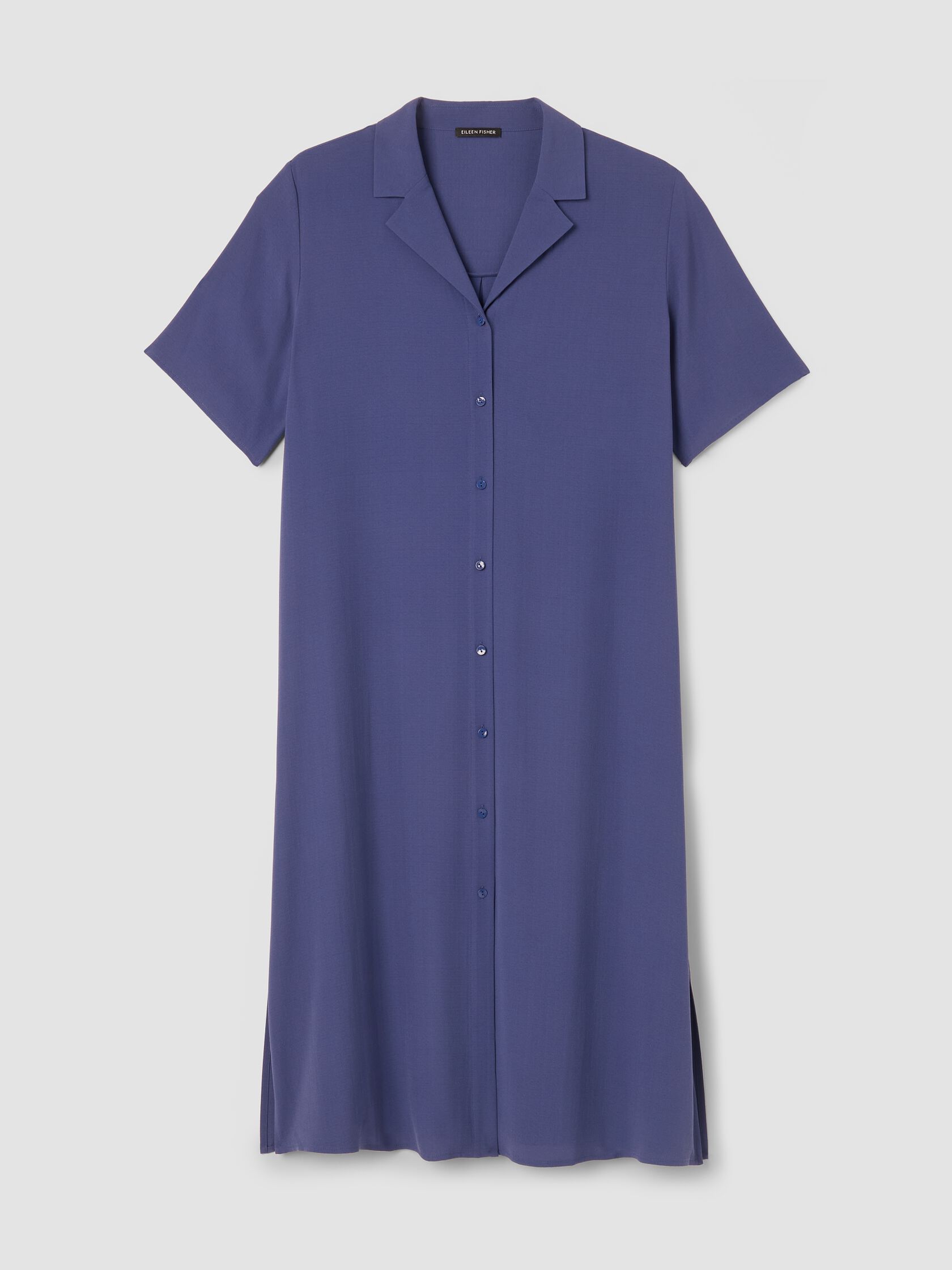 Silk Georgette Crepe Shirtdress