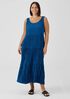 Crushed Silk Tiered Dress