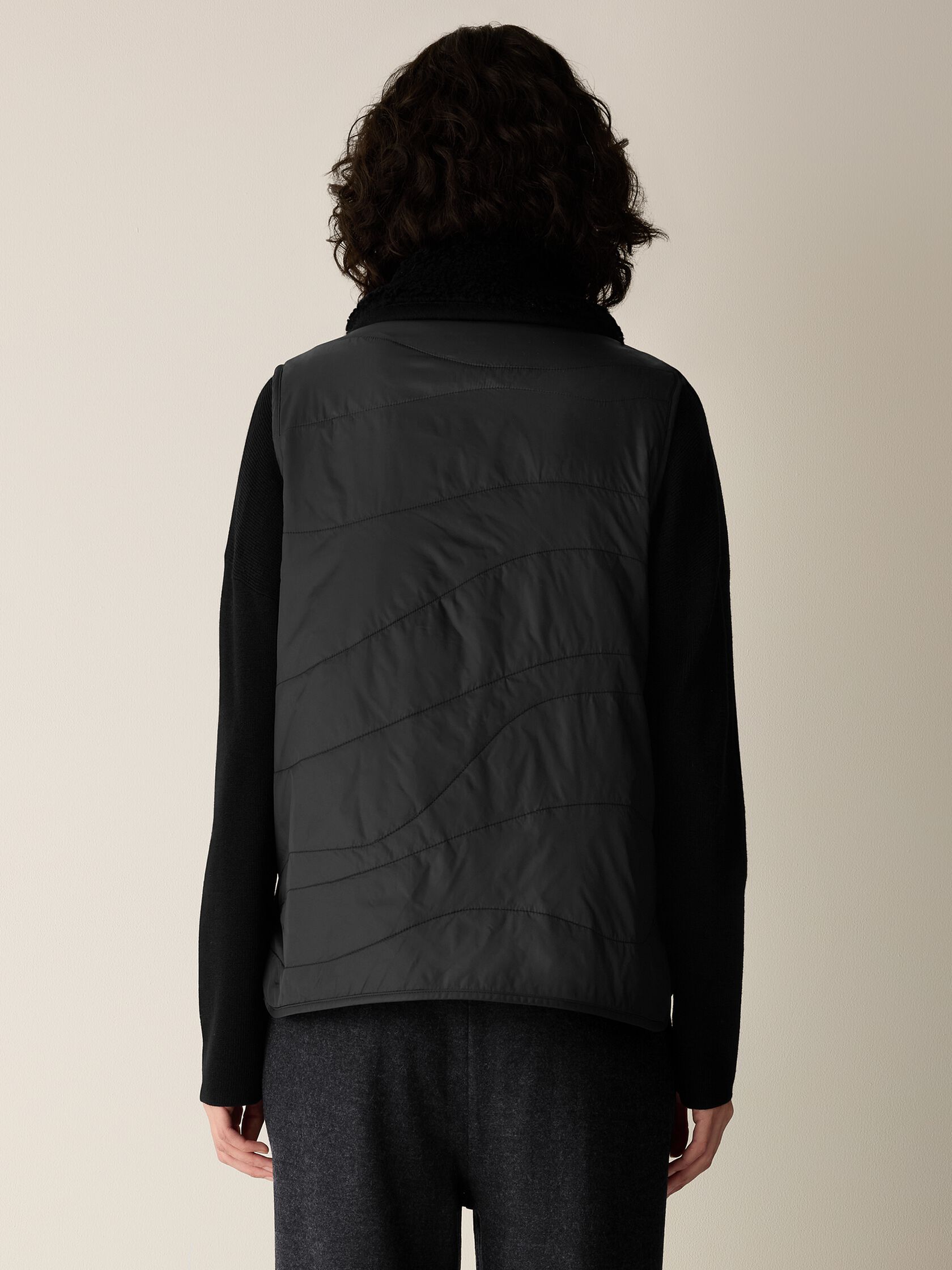 Eggshell Recycled Nylon Classic Collar Vest