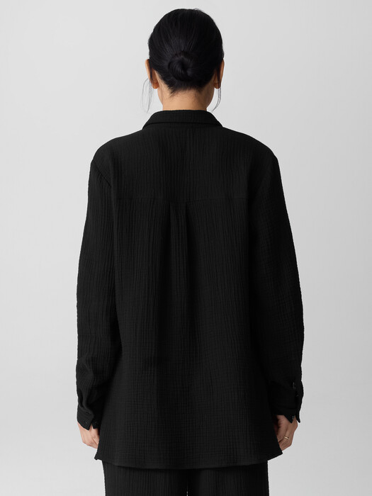 Organic Cotton Lofty Gauze Classic Collar Shirt