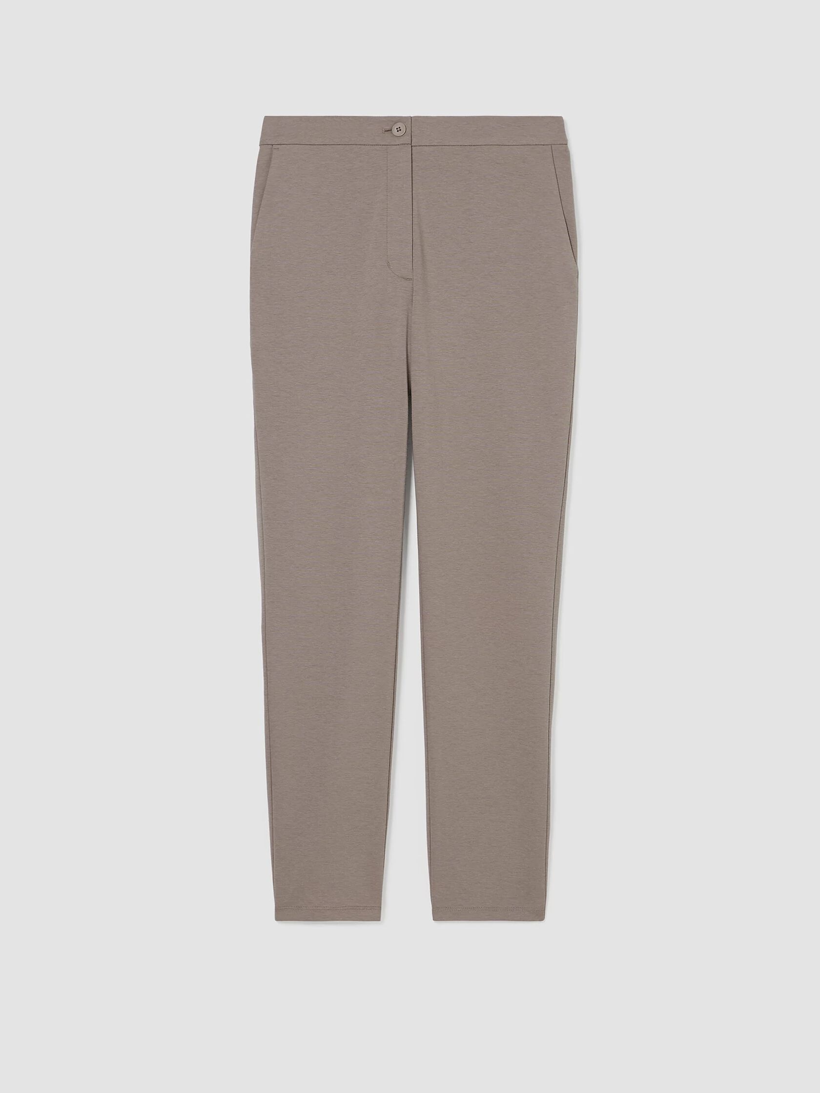 Cotton Ponte Slim Pant