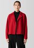 Lightweight Boiled Wool Motorcycle Jacket in Regenerative Wool