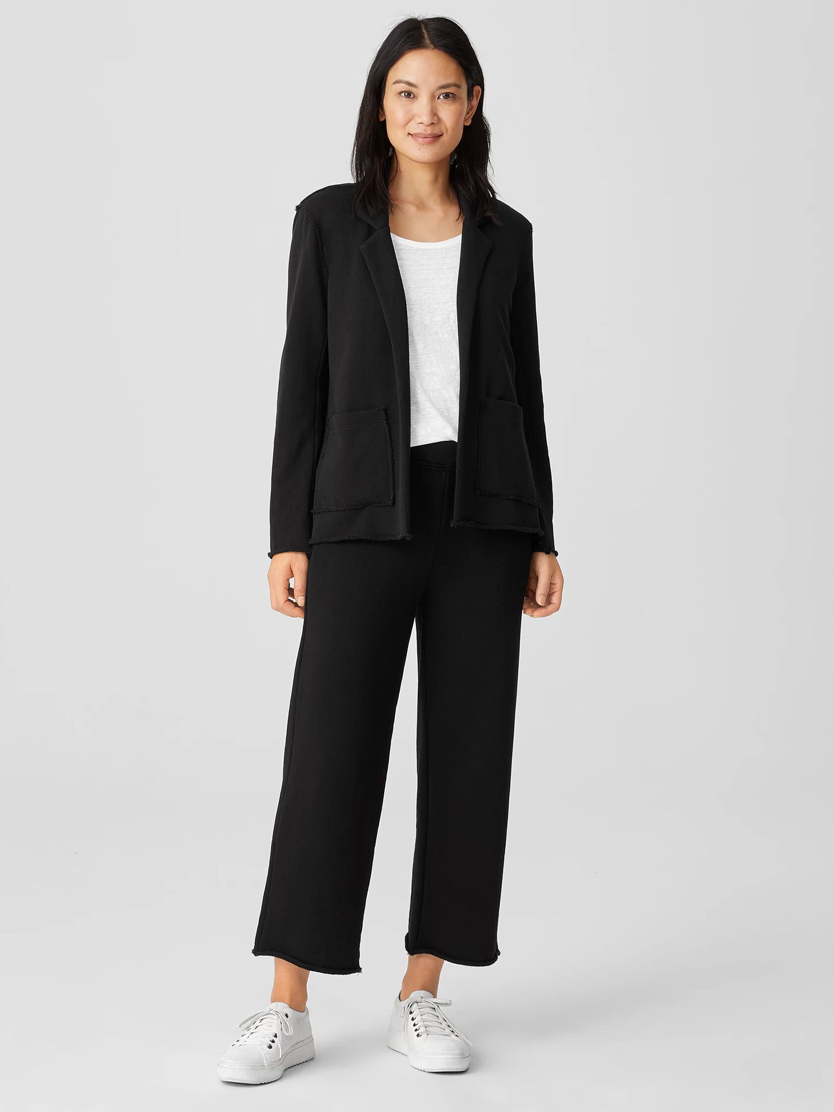 Lightweight Organic Cotton Terry Straight Pant