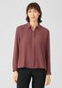 Silk Georgette Crepe Classic Collar Shirt