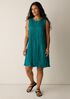 Crushed Silk Round Neck Dress