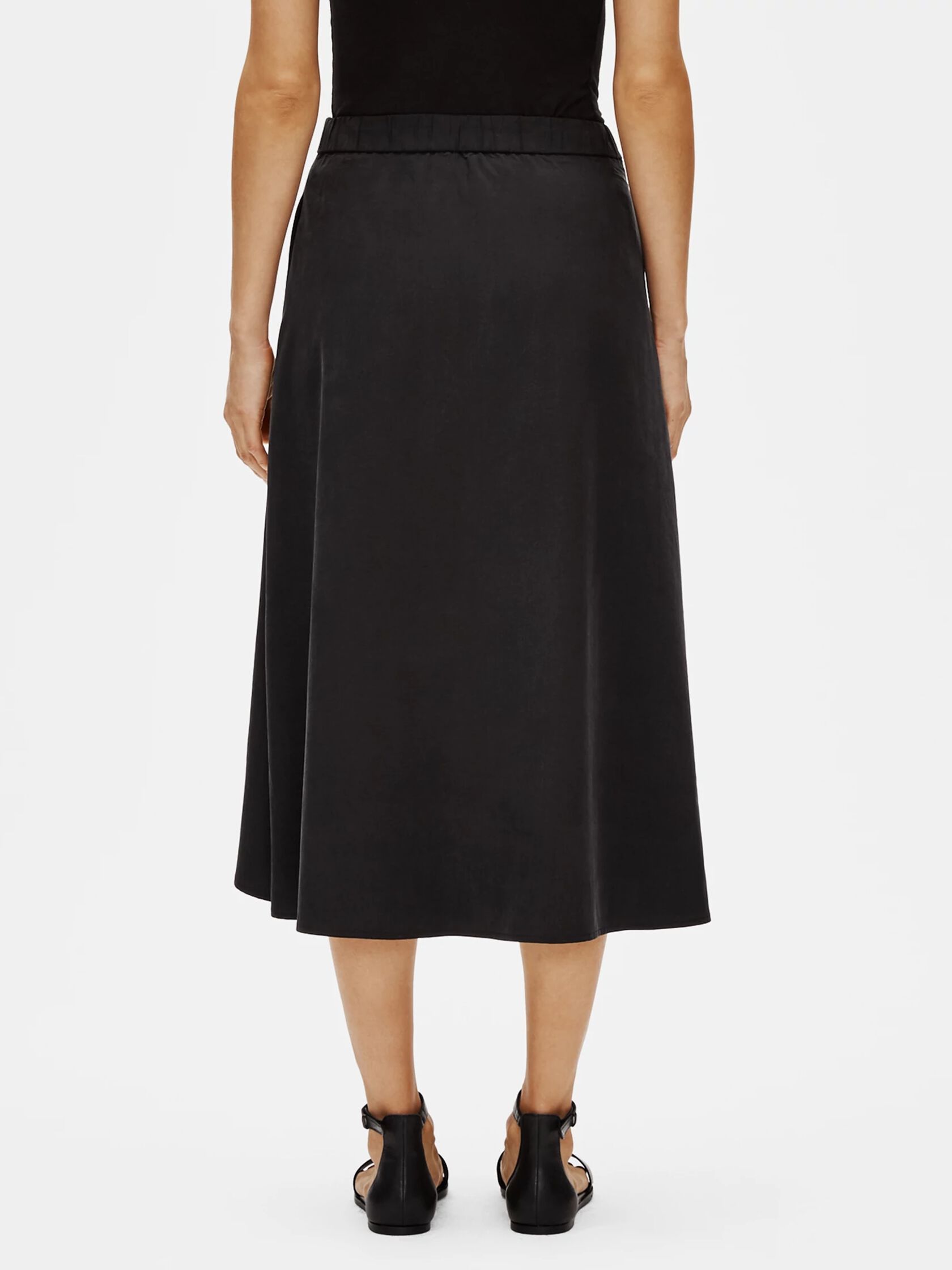 Sandwashed Tencel A-Line Skirt