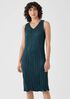 Crushed Cupro V-Neck Dress