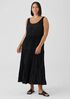 Crushed Silk Tiered Dress