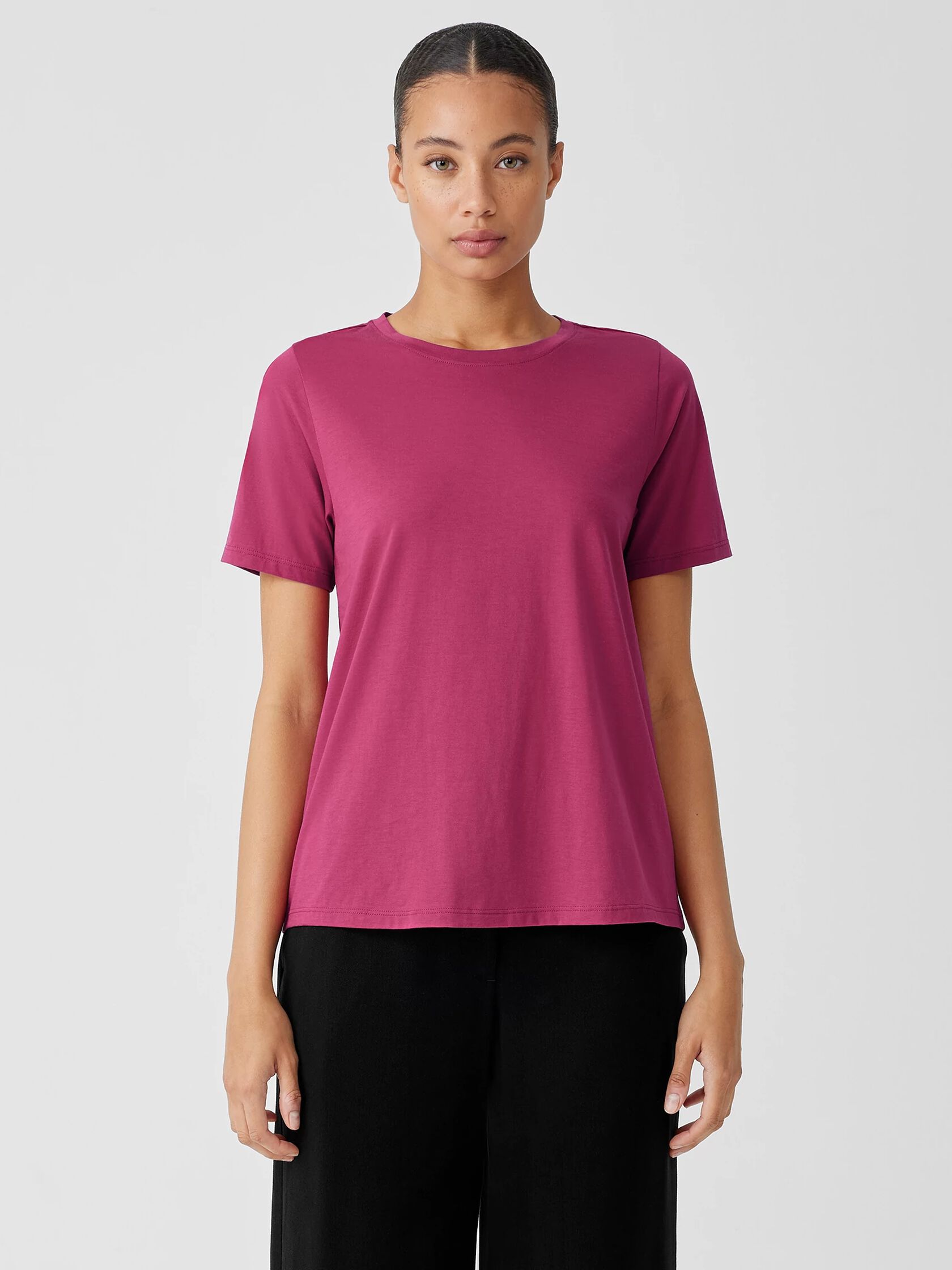 Organic Pima Cotton Jersey Round Neck Tee