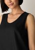 Silk Twill Curved V-Neck Tank