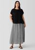 Puckered Organic Linen Pocket Skirt