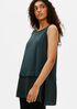 Stretch Silk Jersey Bateau Neck Shell