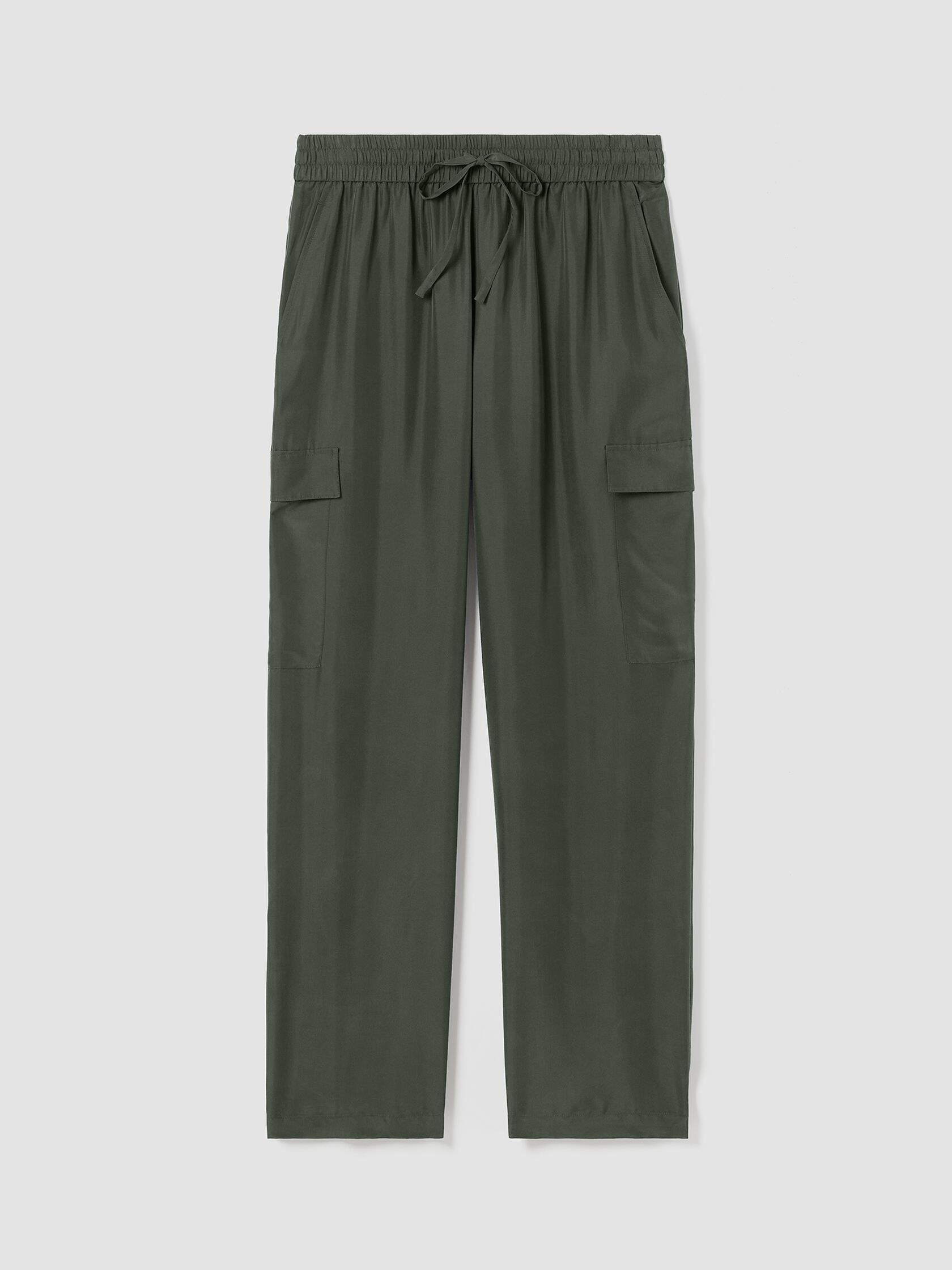 Washed Silk Cargo Pant