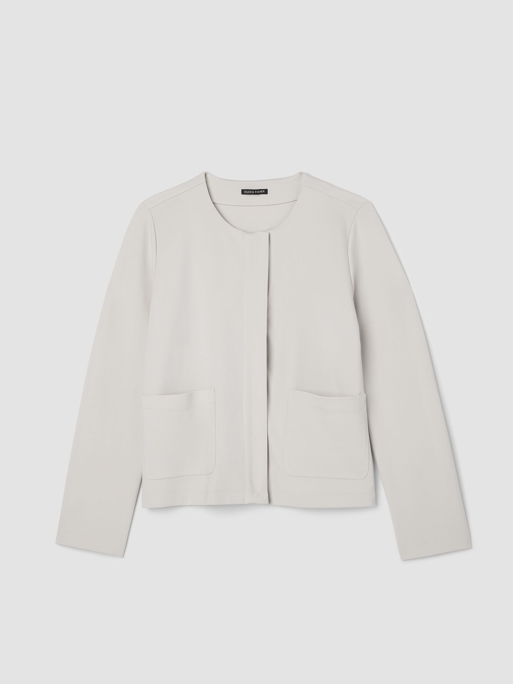 Washable Flex Ponte Round Neck Jacket