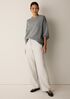 Felted Wool Jersey Full-Length Straight Trouser&nbsp;in Regenerative Wool