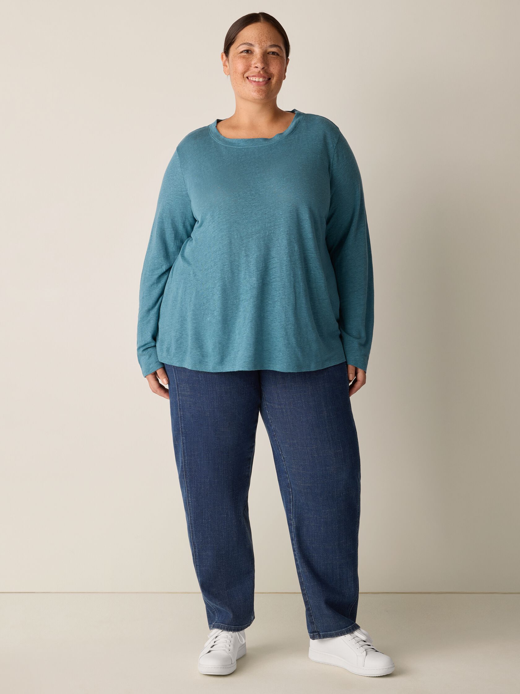 Organic Linen Jersey Long-Sleeve Tee