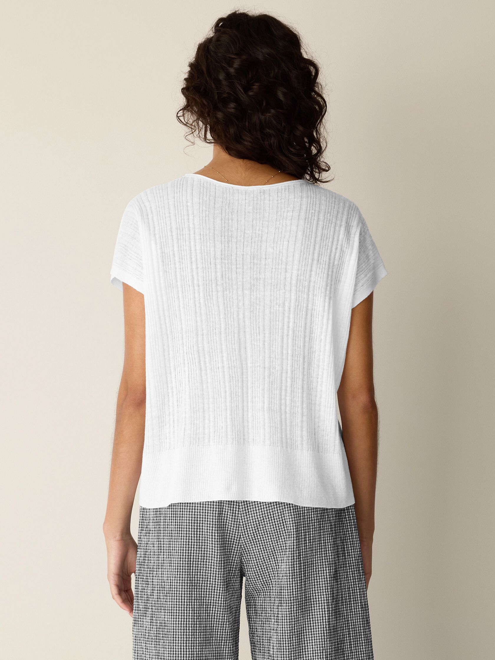 Organic Linen Cotton Crew Neck Top