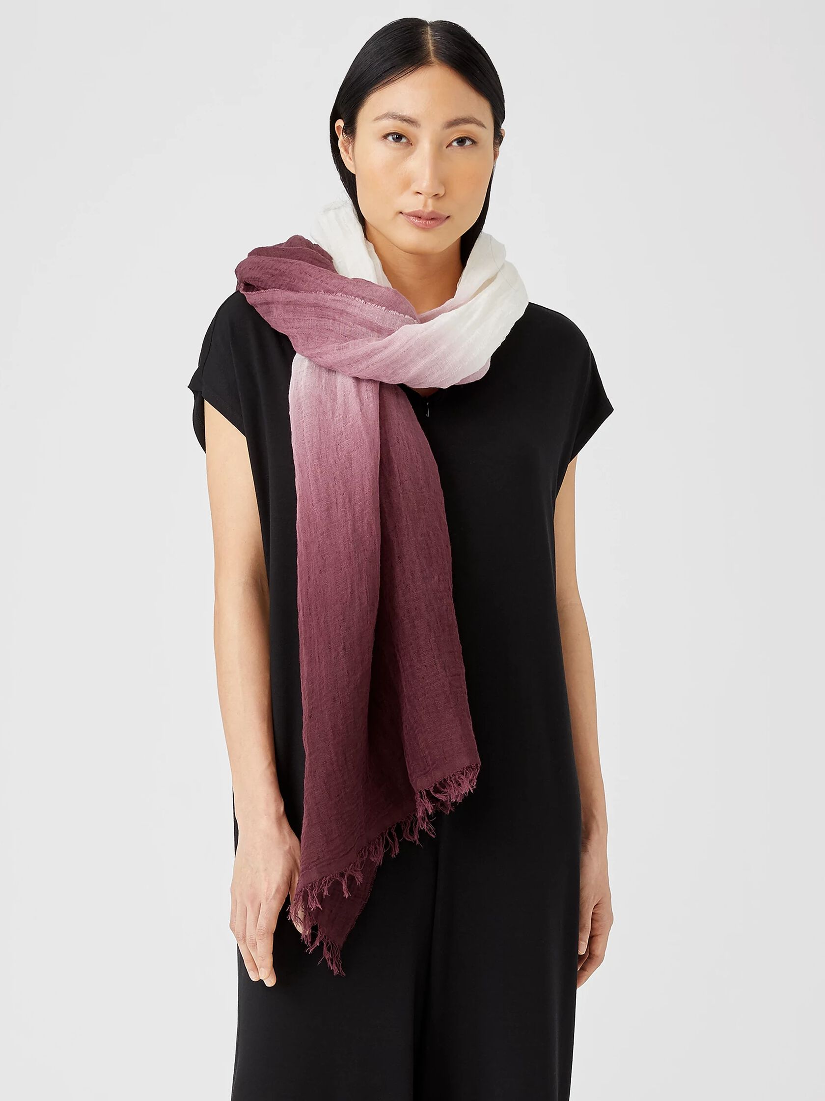 Organic Linen Cotton Ombre Scarf