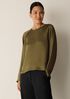 Smooth Satin Shimmer Round Neck Top