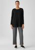 Cozy Brushed Terry Jewel Neck Top