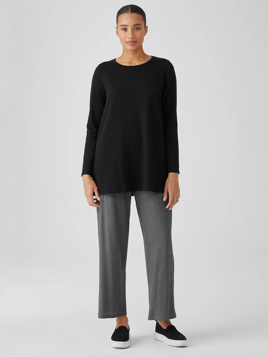 Cozy Brushed Terry Jewel Neck Top