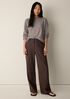 Garment-Dyed Utility Cotton Wide-Leg Pant