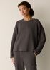 Organic Cotton Boucle Knit Crew Neck Top