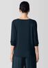 Stretch Silk Jersey Scoop Neck Top