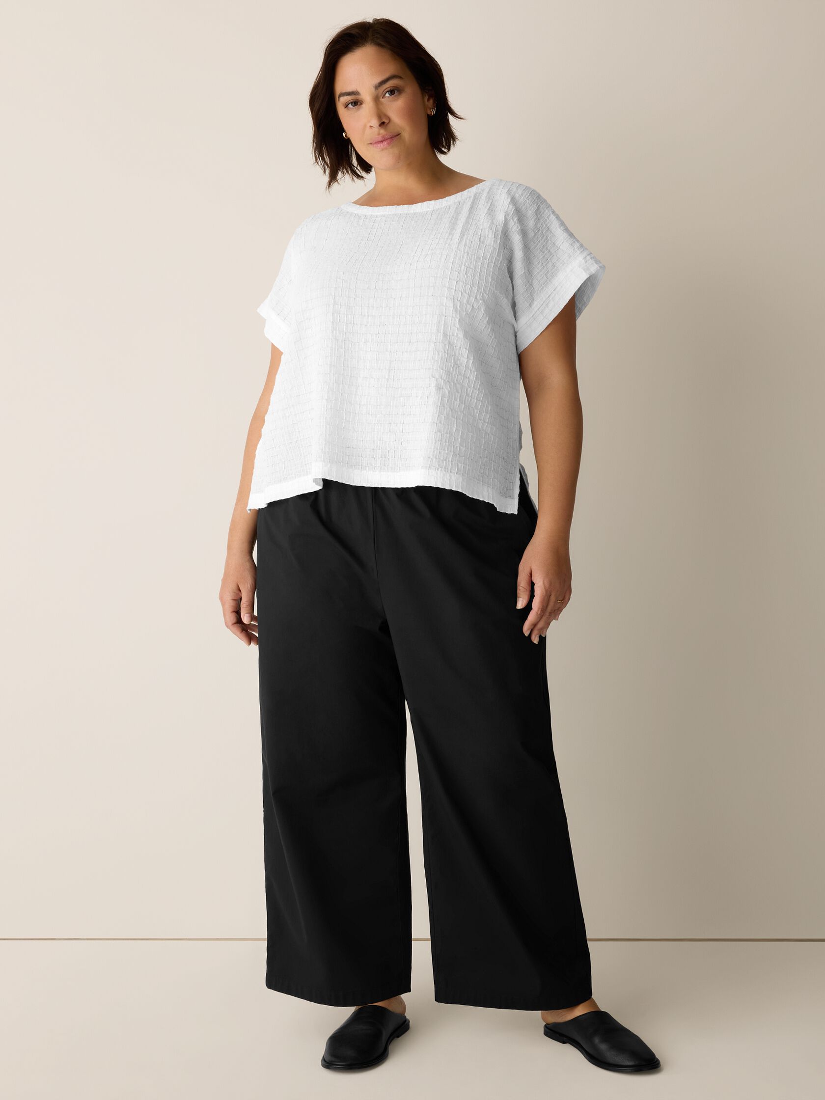 Organic Cotton Voile Box Square Top