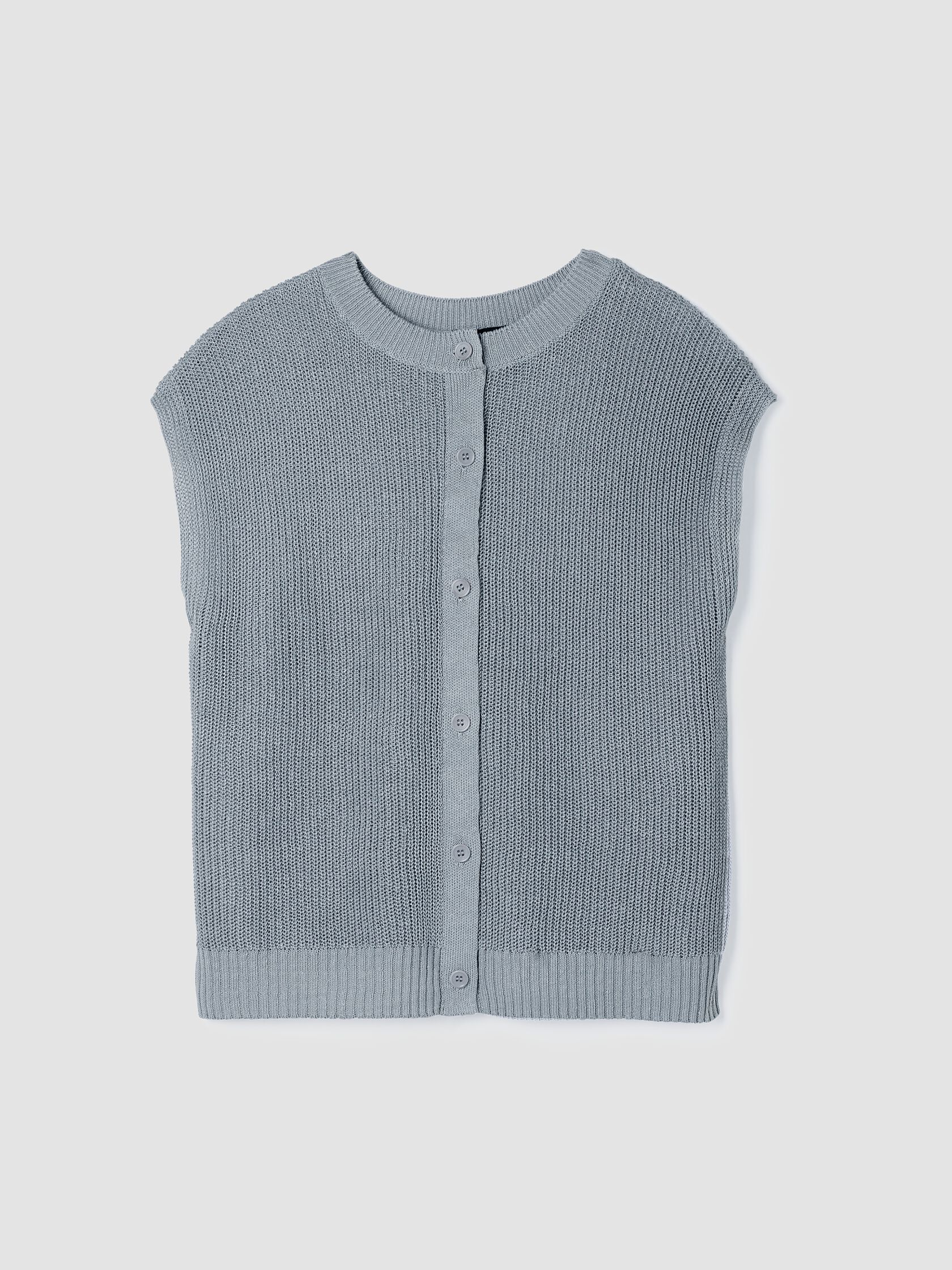 Organic Linen Cotton Cord Vest