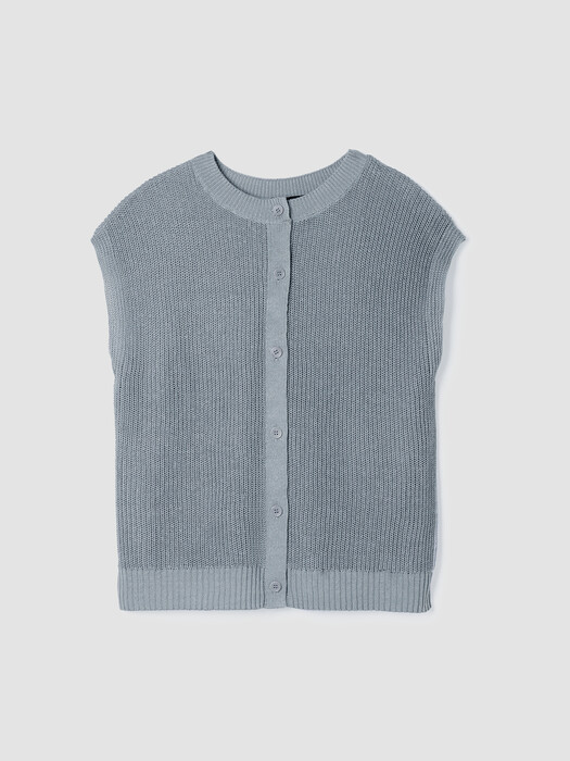 Organic Linen Cotton Cord Vest