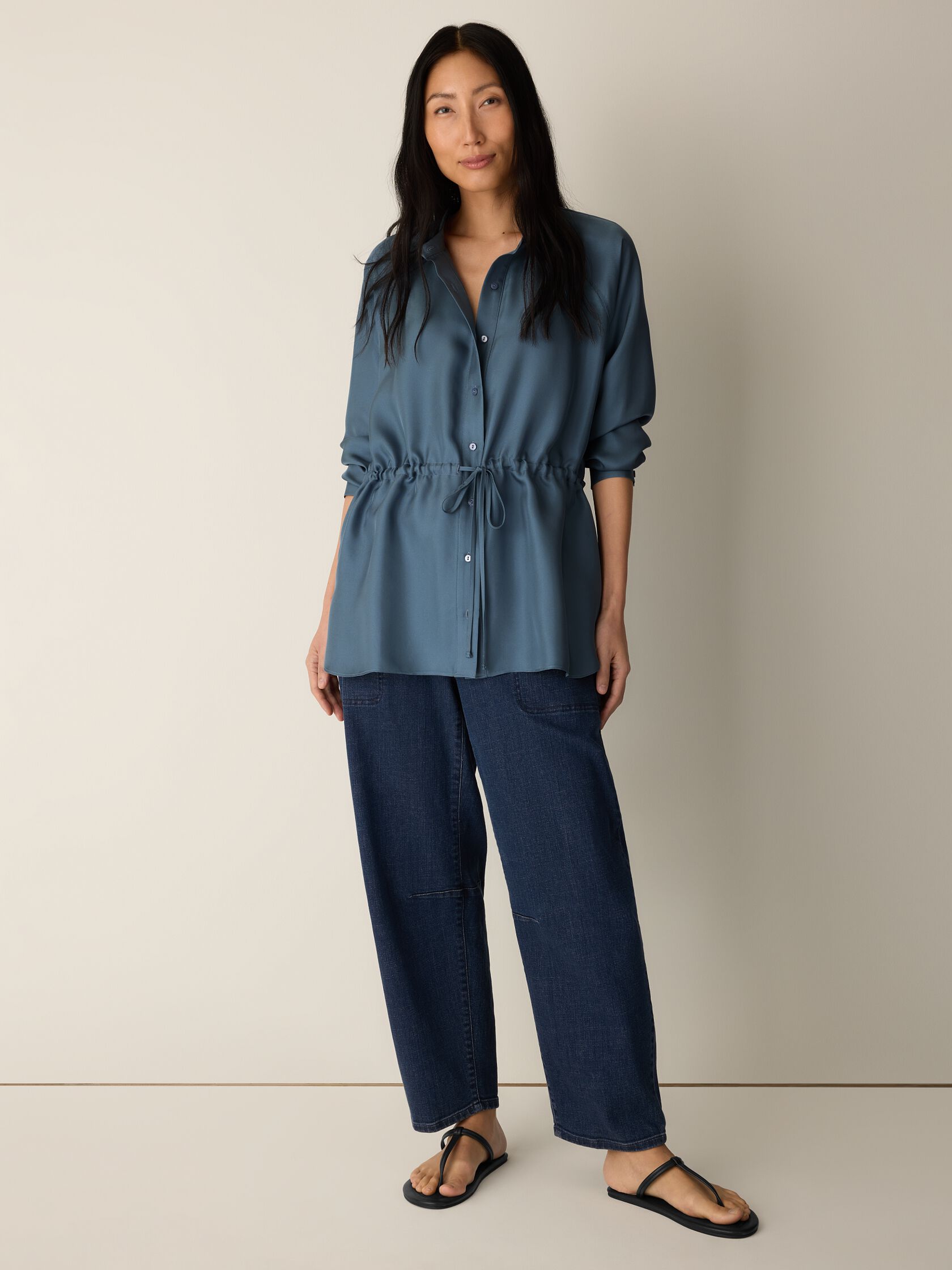 Cotton Stretch Denim Arch Pant