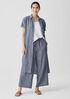 Puckered Organic Linen Shirtdress