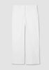 Cotton Blend Ponte Wide-Leg Trouser