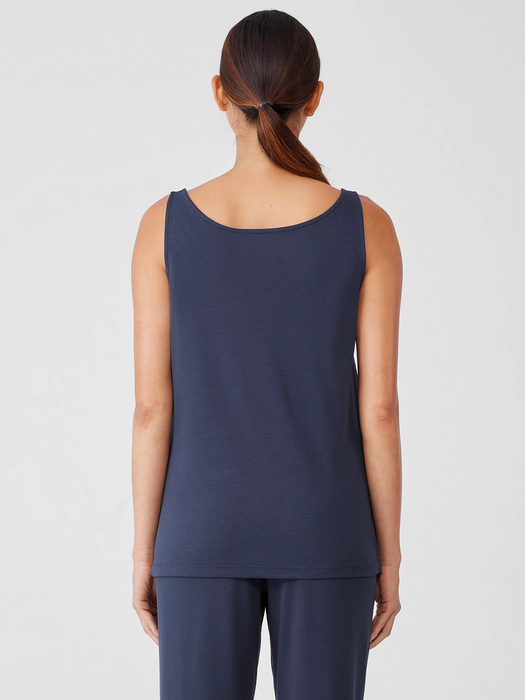 Organic Cotton Interlock Scoop Neck Sleep Tank