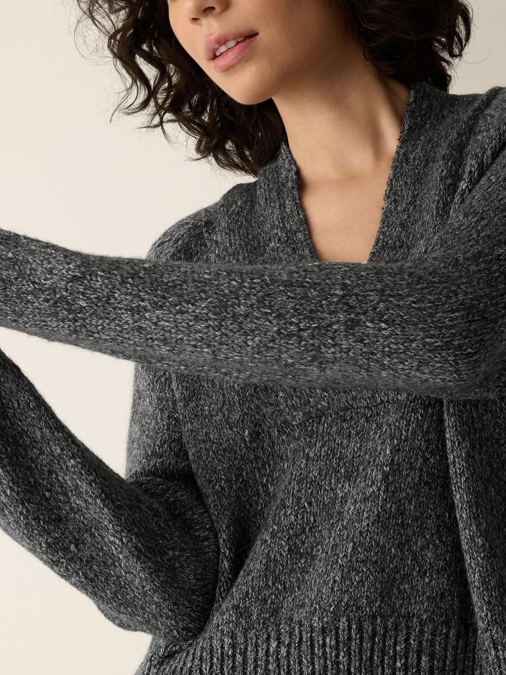 Peruvian Baby Alpaca & Cotton V-Neck Top