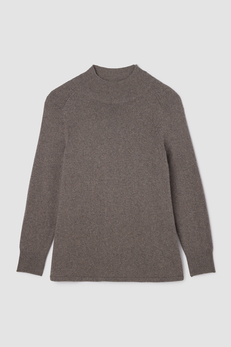 Cotton & Recycled Cashmere Turtleneck Long Top Cotton & Recycled Cashmere Turtleneck Long Top