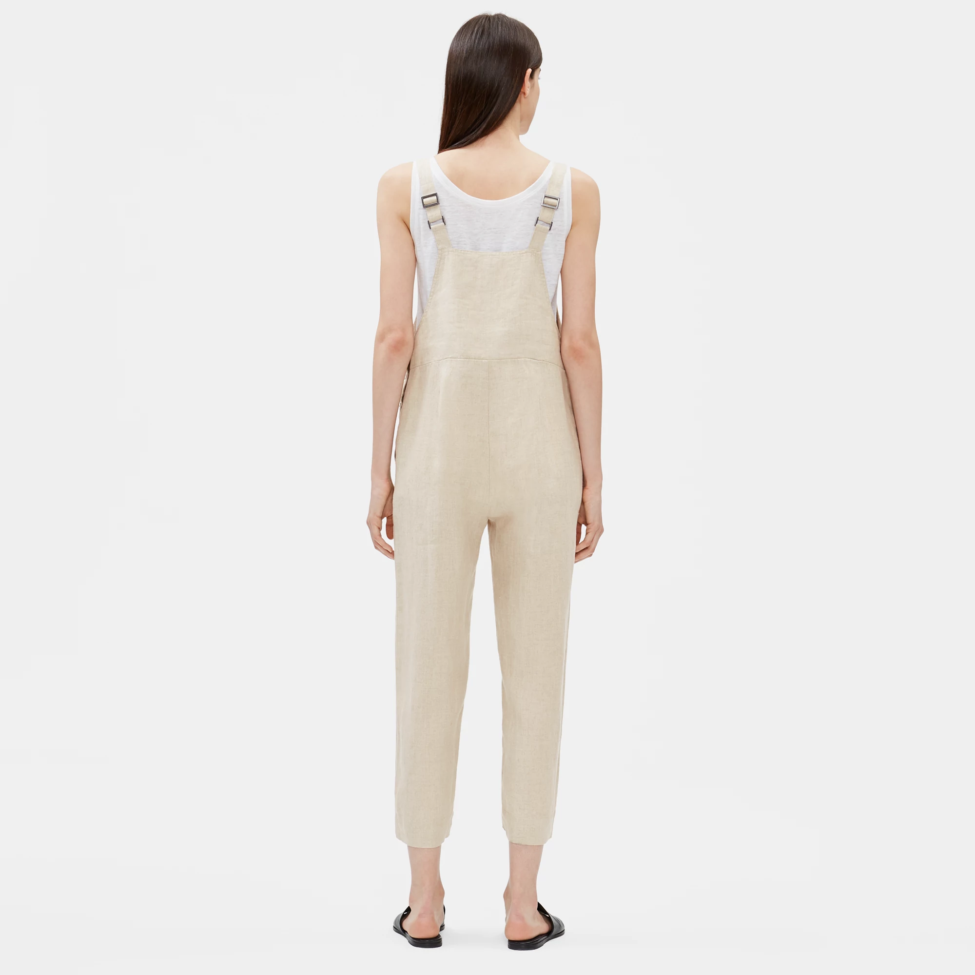 Organic Linen Cropped Jumpsuit | EILEEN 