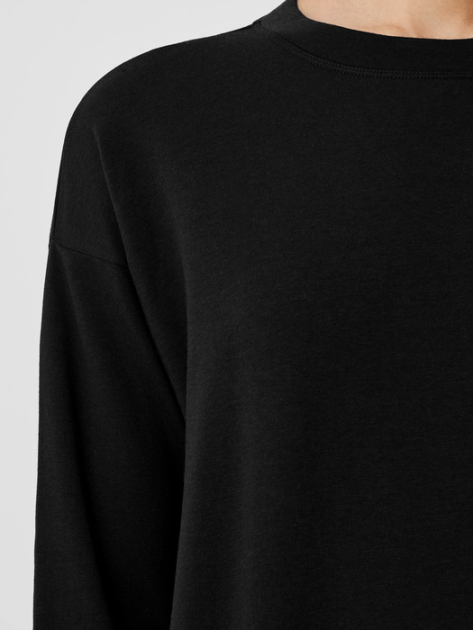 Cozy Brushed Terry Hug Crew Neck Long Top