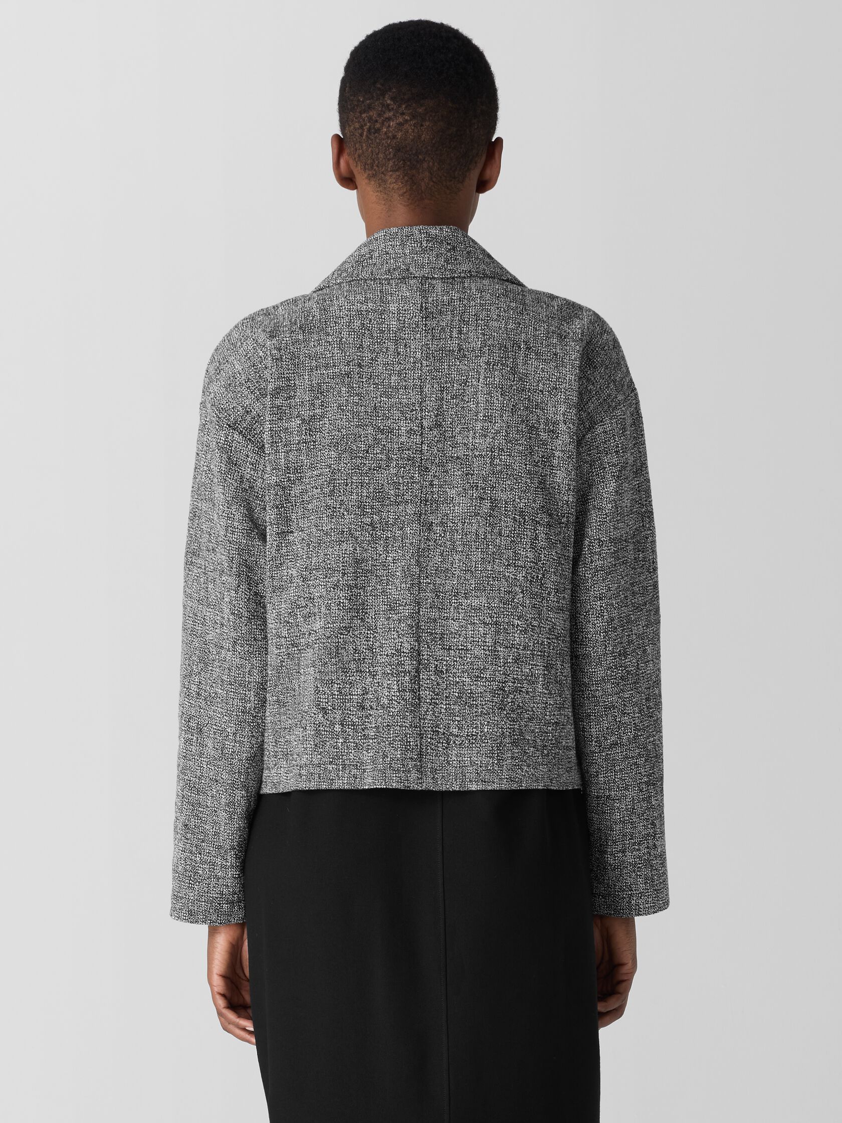 Organic Cotton Tweed Short Blazer