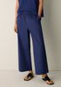 Stretch Organic Cotton Poplin Wide-Leg Pant