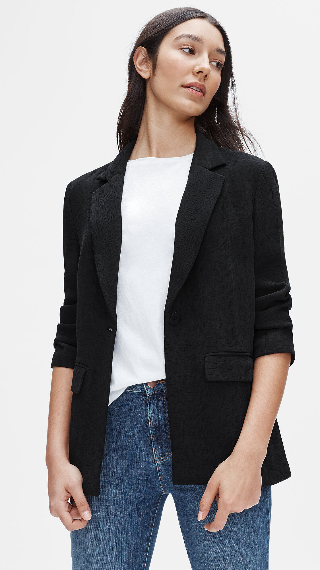 Eileen fisher silk blazer outlet