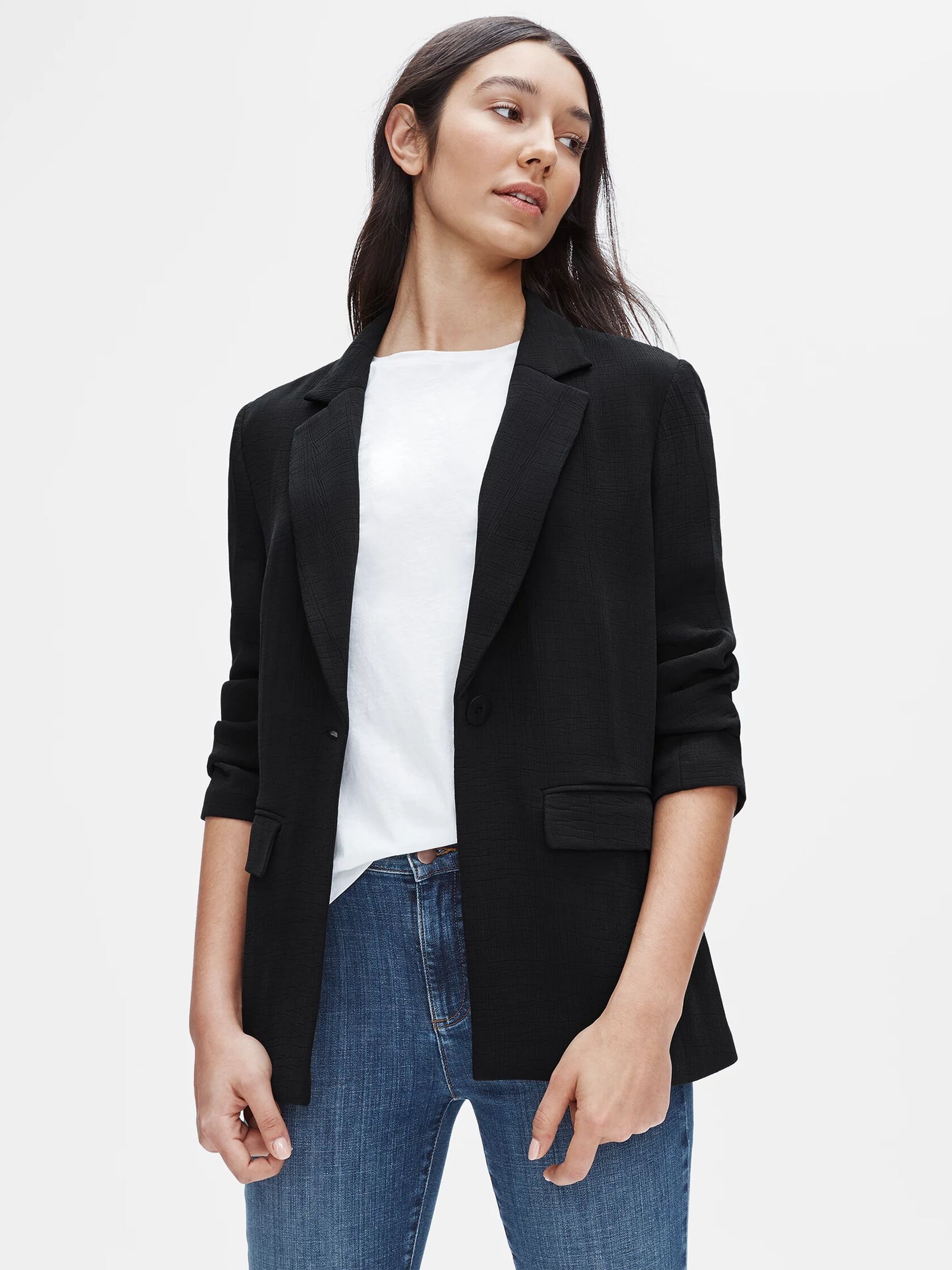 Lightweight Silk Sponge Blazer