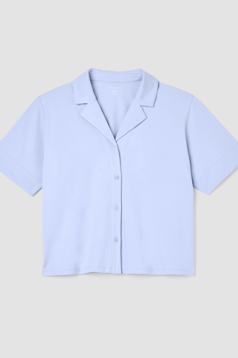 Organic Cotton Interlock Notch Collar Sleep Shirt Organic Cotton Interlock Notch Collar Sleep Shirt