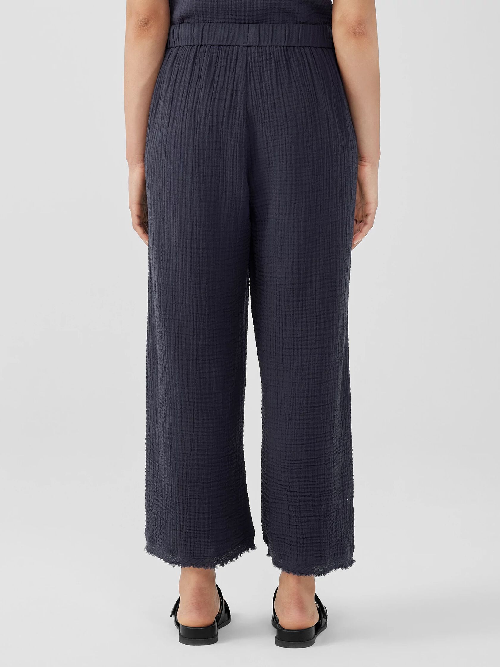 Organic Cotton Gauze Wide-Leg Pant