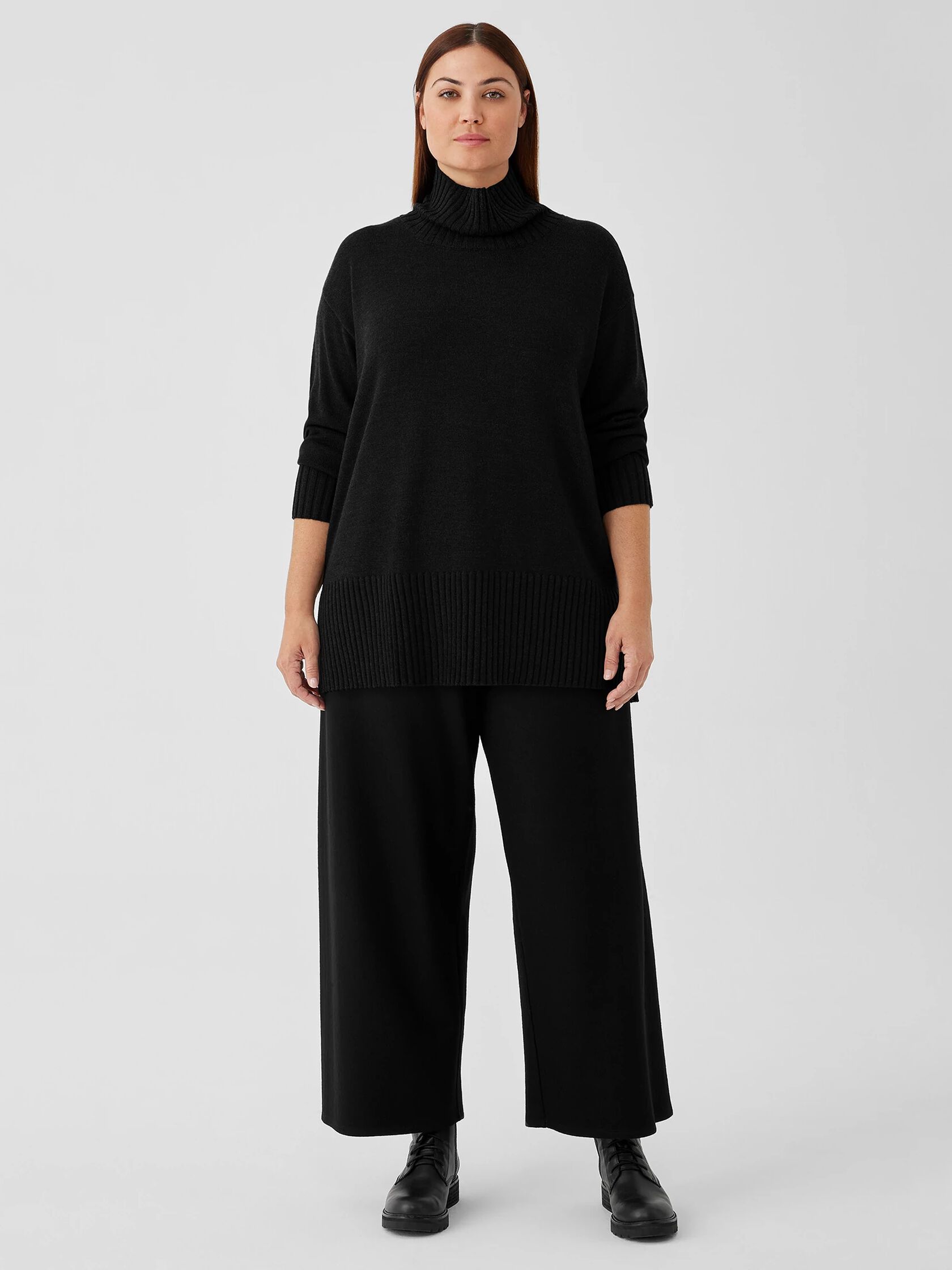 Merino Jersey Turtleneck in Regenerative Wool