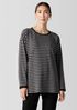 Striped Cozy Brushed Terry Long Box-Top