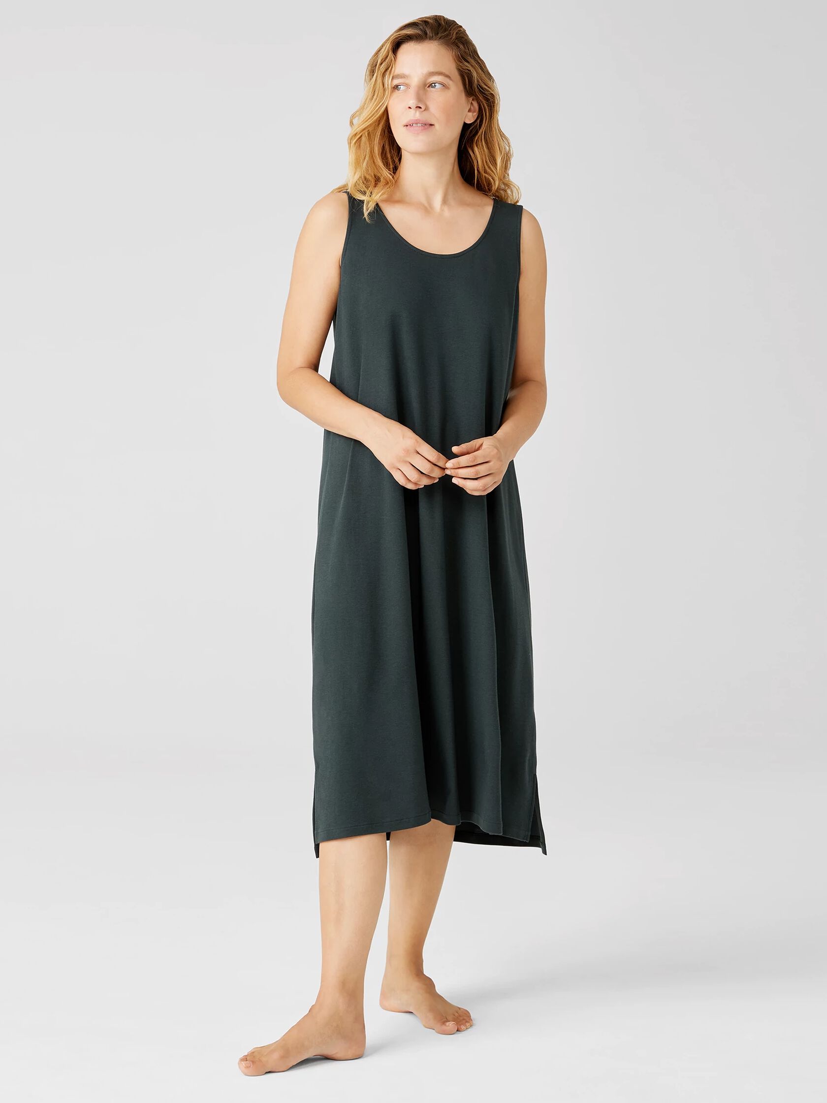 Cozy Organic Cotton Interlock Tank Dress